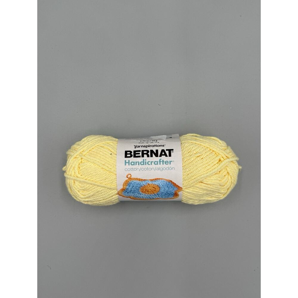 BERNAT Handicrafter Cotton Yarn Pale Yellow 84 Yards